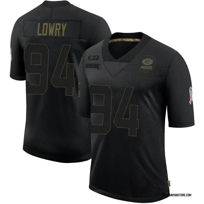 Black Men's Dean Lowry Green Bay Packers Limited 2020...
