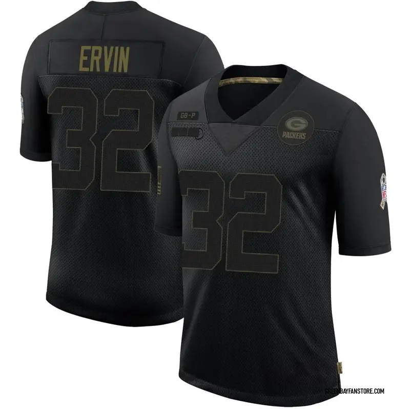 Black Men's Tyler Ervin Green Bay Packers Limited 2020...